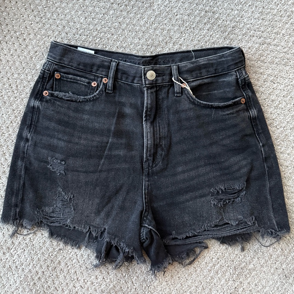 American Eagle Black Washed Shorts